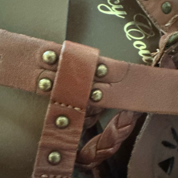 JUICY COUTURE Brown Strappy Sandals with Cutout Design - Picture 8 of 11